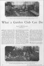 Better Homes & Gardens April 1928 Magazine Article: What a Garden Club Can Do