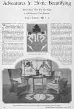 Better Homes & Gardens April 1928 Magazine Article: Adventures In Home Beautifying