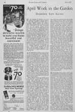 Better Homes & Gardens April 1928 Magazine Article: April Work in the Garden