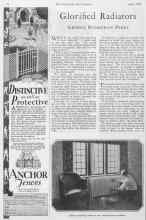 Better Homes & Gardens April 1928 Magazine Article: Glorified Radiators