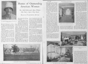 Better Homes & Gardens April 1928 Magazine Article: Homes of Outstanding American Women