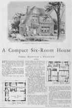 Better Homes & Gardens May 1928 Magazine Article: A Compact Six-Room House
