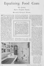Better Homes & Gardens May 1928 Magazine Article: Equalizing Food Costs
