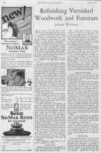 Better Homes & Gardens May 1928 Magazine Article: Refinishing Varnished Woodwork and Furniture