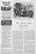 Better Homes & Gardens May 1928 Magazine Article: We Grow Our Vitamins