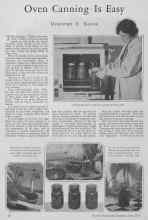 Better Homes & Gardens June 1928 Magazine Article: Oven Canning Is Easy