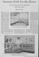 Better Homes & Gardens June 1928 Magazine Article: Summer Garb for the House