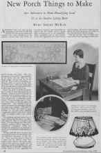Better Homes & Gardens June 1928 Magazine Article: New Porch Things to Make