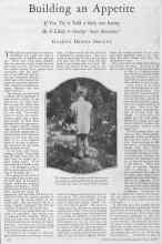 Better Homes & Gardens June 1928 Magazine Article: Building an Appetite