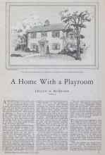 Better Homes & Gardens July 1928 Magazine Article: A Home With a Playroom