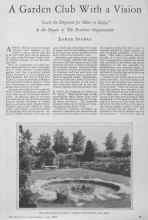 Better Homes & Gardens July 1928 Magazine Article: A Garden Club With a Vision