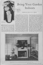 Better Homes & Gardens July 1928 Magazine Article: Bring Your Garden Indoors