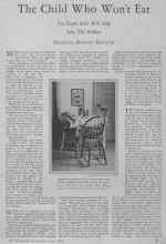Better Homes & Gardens July 1928 Magazine Article: The Child Who Won't Eat