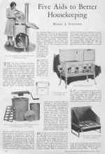 Better Homes & Gardens July 1928 Magazine Article: Five Aids to Better Housekeeping