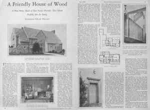 Better Homes & Gardens July 1928 Magazine Article: A Friendly House of Wood