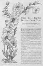 Better Homes & Gardens August 1928 Magazine Article: Make Your Garden Dreams Come True