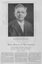 Better Homes & Gardens August 1928 Magazine Article: Walt Mason in His Garden