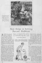 Better Homes & Gardens August 1928 Magazine Article: New Helps in Solving Parents' Problems