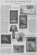 Better Homes & Gardens August 1928 Magazine Article: Dress Up the Sleeping Porch