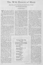 Better Homes & Gardens August 1928 Magazine Article: The Wild Flowers of Music
