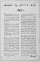 Better Homes & Gardens August 1928 Magazine Article: Across the Editor's Desk