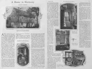 Better Homes & Gardens August 1928 Magazine Article: A Home in Harmony