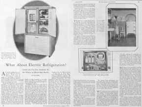 Better Homes & Gardens August 1928 Magazine Article: What About Electric Refrigeration?