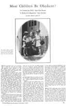 Better Homes & Gardens September 1928 Magazine Article: Must Children Be Obedient?