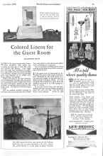 Better Homes & Gardens September 1928 Magazine Article: Colored Linens for the Guest Room