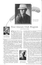 Better Homes & Gardens September 1928 Magazine Article: Your Literary Club Program