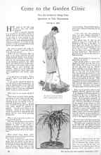 Better Homes & Gardens September 1928 Magazine Article: Come to the Garden Clinic
