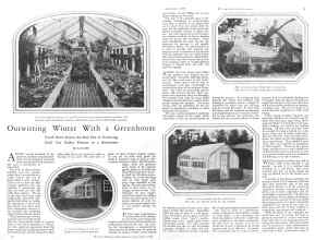 Better Homes & Gardens September 1928 Magazine Article: Outwitting Winter With a Greenhouse
