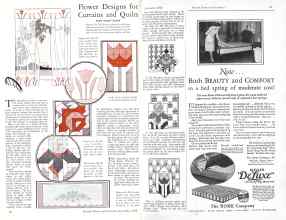 Better Homes & Gardens September 1928 Magazine Article: Flower Designs for Curtains and Quilts