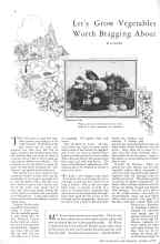 Better Homes & Gardens October 1928 Magazine Article: Let's Grow Vegetables Worth Bragging About