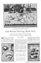 Better Homes & Gardens October 1928 Magazine Article: Last-Minute Serving Made Easy