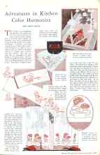 Better Homes & Gardens October 1928 Magazine Article: Adventures in Kitchen Color Harmonies