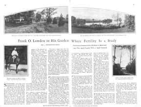 Better Homes & Gardens October 1928 Magazine Article: Frank O. Lowden in His Garden Where Fertility Is a Study