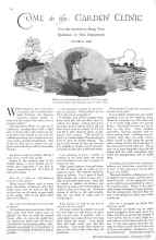 Better Homes & Gardens November 1928 Magazine Article: COME to the GARDEN CLINIC