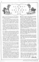 Better Homes & Gardens November 1928 Magazine Article: ACROSS The EDITORS DESK