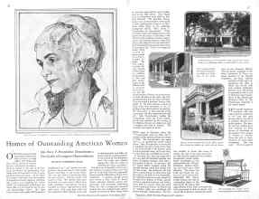 Better Homes & Gardens November 1928 Magazine Article: Homes of Outstanding American Women
