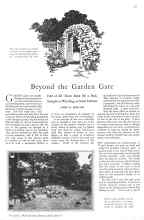 Better Homes & Gardens December 1928 Magazine Article: Beyond the Garden Gate
