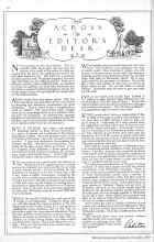 Better Homes & Gardens December 1928 Magazine Article: ACROSS EDITOR'S DESK