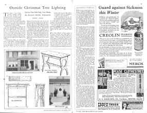 Better Homes & Gardens December 1928 Magazine Article: Outside Christmas Tree Lighting