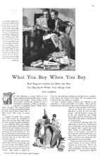 Better Homes & Gardens January 1929 Magazine Article: What You Buy When You Buy