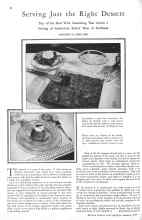 Better Homes & Gardens January 1929 Magazine Article: Serving Just the Right Dessert