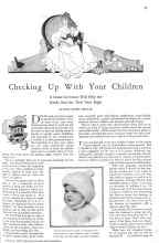 Better Homes & Gardens January 1929 Magazine Article: Checking Up With Your Children