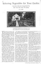 Better Homes & Gardens January 1929 Magazine Article: Selecting Vegetables for Your Garden