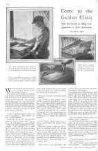 Better Homes & Gardens January 1929 Magazine Article: Come to the Garden Clinic