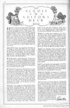 Better Homes & Gardens January 1929 Magazine Article: ACROSS The EDITORS DESK