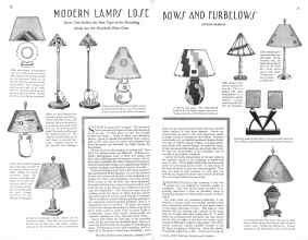 Better Homes & Gardens January 1929 Magazine Article: MODERN LAMPS LOSE BOWS AND FURBELOWS